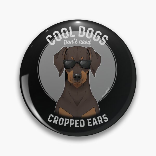 Item preview, Cool dogs don’t need cropped ears - Brown chocolate Doberman designed and sold by Art by RK (prev. AnimalArtist).