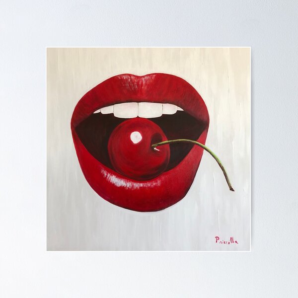 Cherry lips  Poster for Sale by suwii