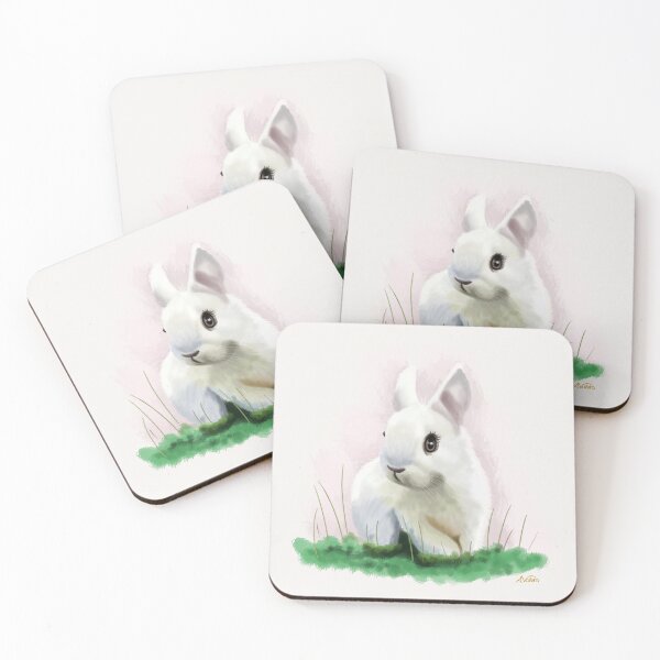 Item preview, Cute bunny in pink, art for children designed and sold by ALVALERA.