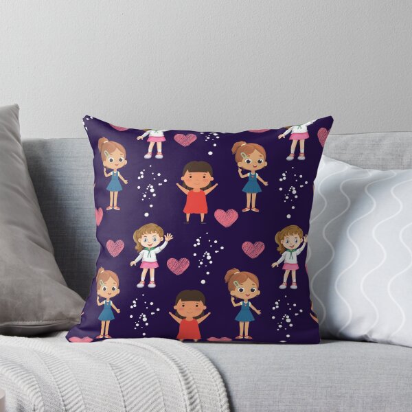 Item preview, Three friends - girls throw pillow designed and sold by classypillows.