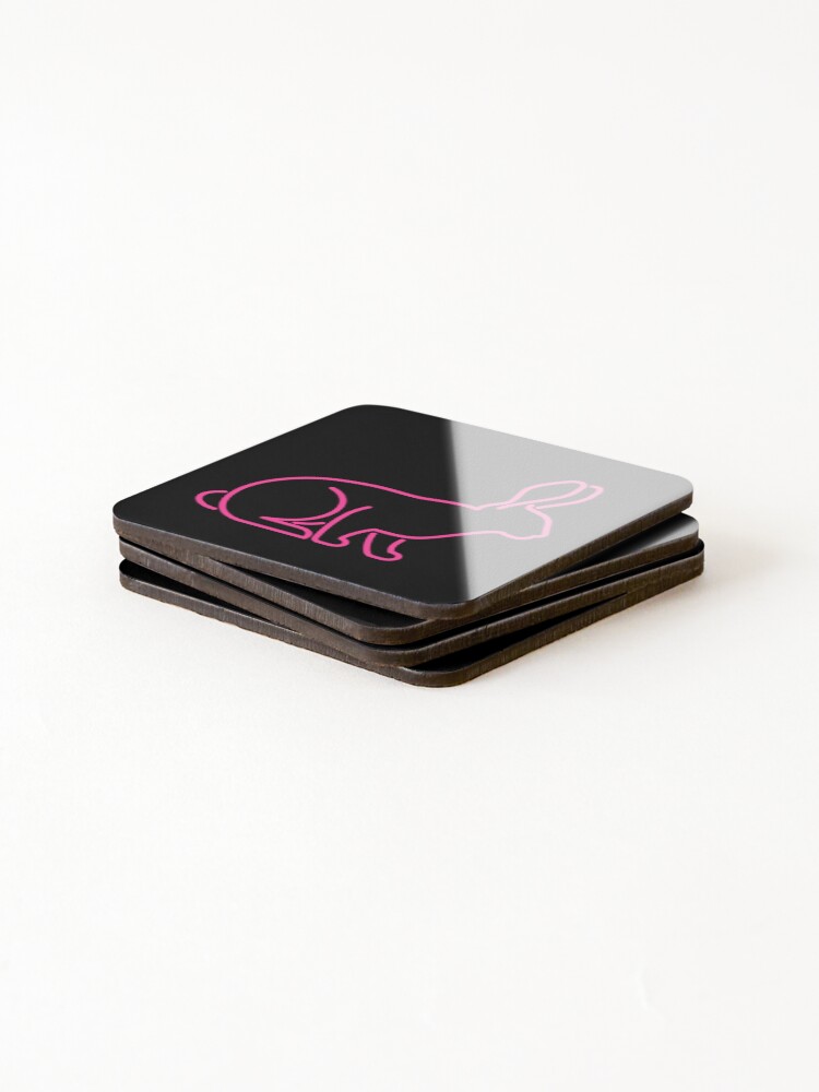 Thumbnail 4 of 5, Coasters (Set of 4), Pink Rabbit designed and sold by ProfiTrollka.