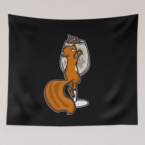 Item preview, Squirrel Lover Women Red Wine Glass Gift Acorn Squirrel designed and sold by DSWShirts.
