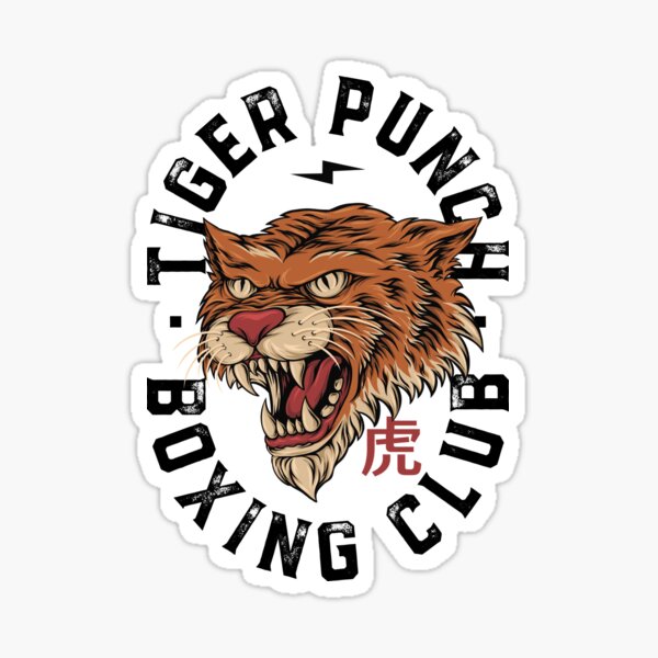 "Tiger Punch Boxing Club" Sticker for Sale by PaulSDesign Redbubble