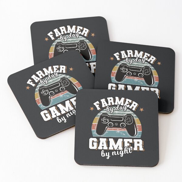 Item preview, Farmer By Day Gamer By Night Vintage Funny Gift For Men Women Game Lovers designed and sold by JooArtPrints  ★★★★★.