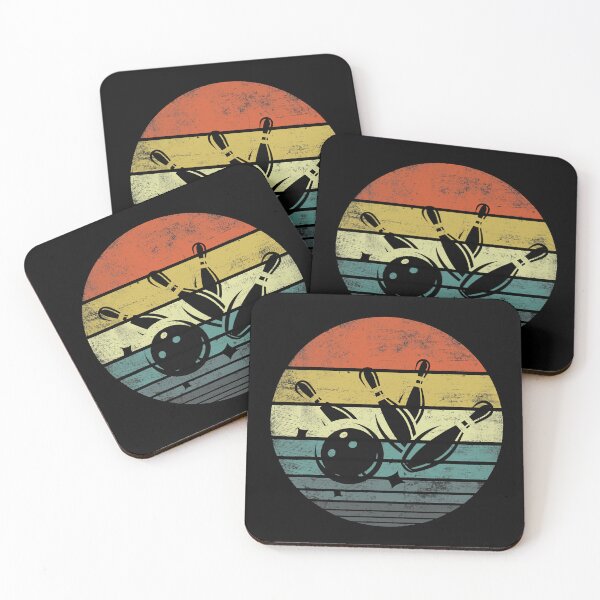 Item preview, Retro Sunset Bowling Ball Silhouette Bowling Bowler designed and sold by Rebecca-Cruz.