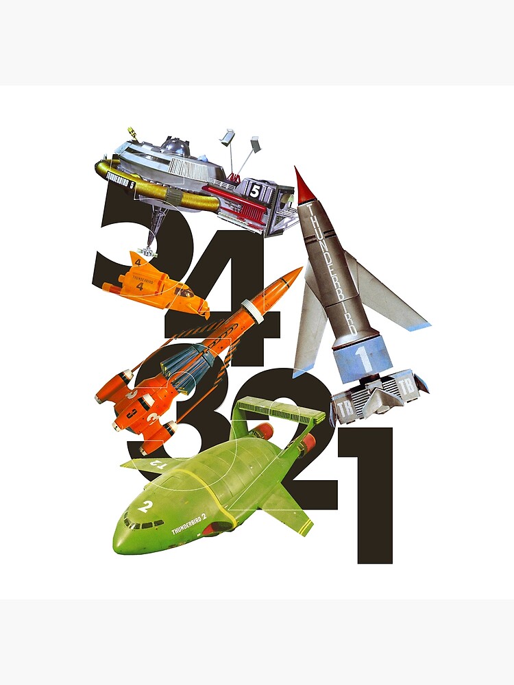 5! 4! 3! 2! 1! THUNDERBIRDS Classic The Thunderbirds POP ART by RetroSci-FiPop