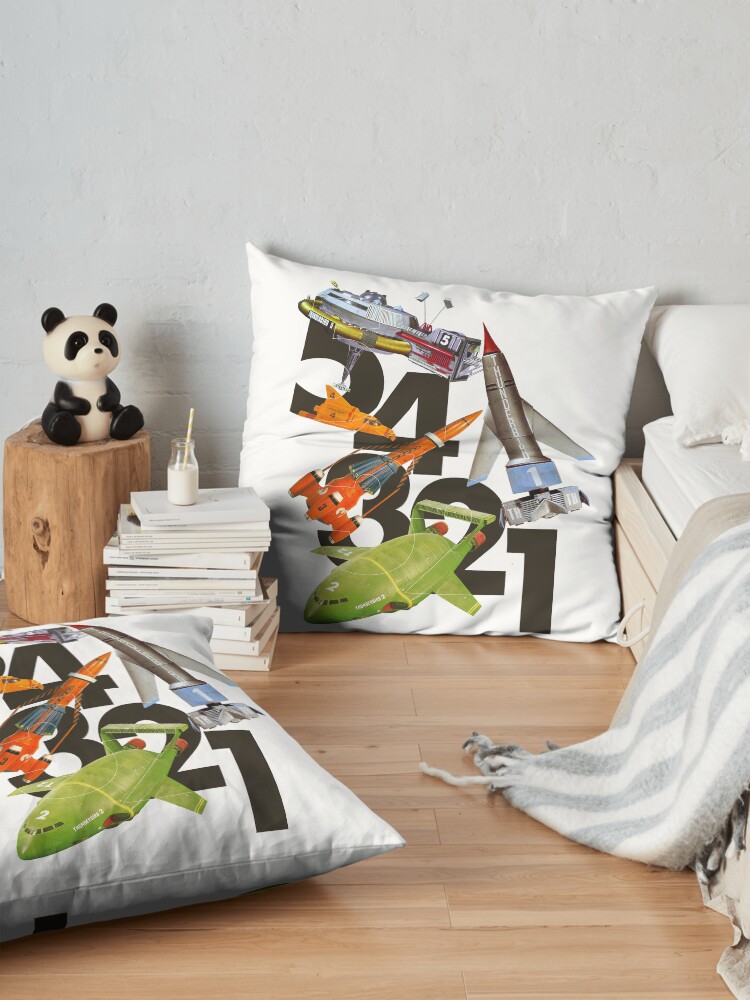 Alternate view of 5! 4! 3! 2! 1! THUNDERBIRDS Classic The Thunderbirds POP ART Floor Pillow