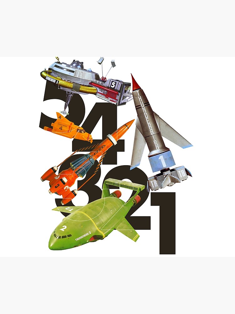 5! 4! 3! 2! 1! THUNDERBIRDS Classic The Thunderbirds POP ART by RetroSci-FiPop