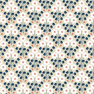 Artwork thumbnail, Pattern 0704 - chamomiles pattern, light by RouCouCou