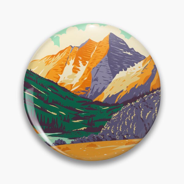 Item preview, Maroon Bells Elk Mountains Colorado Vintage designed and sold by KrisSidDesigns.