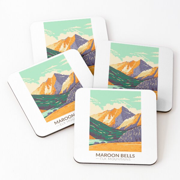 Item preview, Maroon Bells Elk Mountains Colorado Vintage designed and sold by KrisSidDesigns.