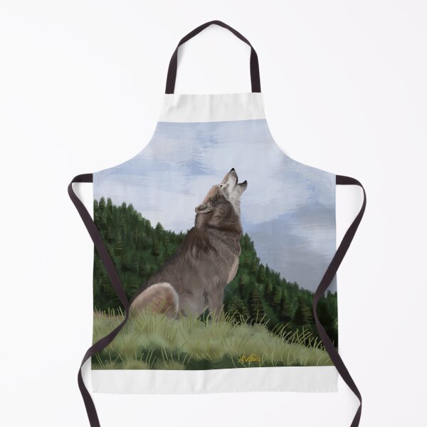 Item preview, Wolf howling in nature, artwork for print designed and sold by ALVALERA.