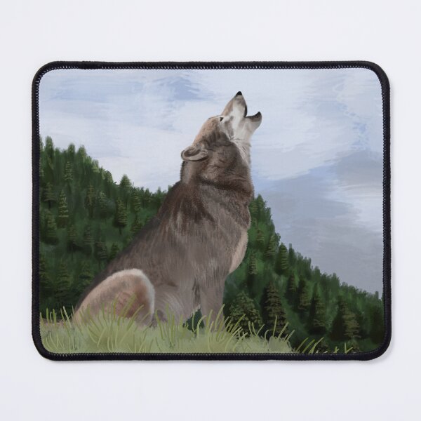 Item preview, Wolf howling in nature, artwork for print designed and sold by ALVALERA.