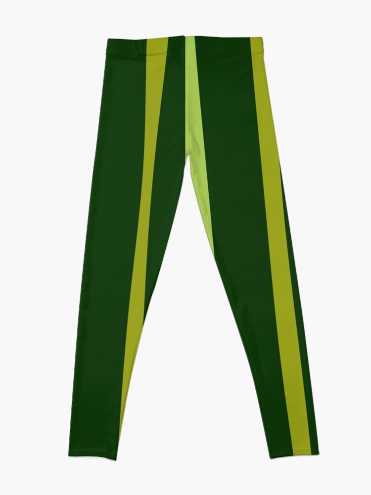 Alternate view of Abstract green stripes Leggings