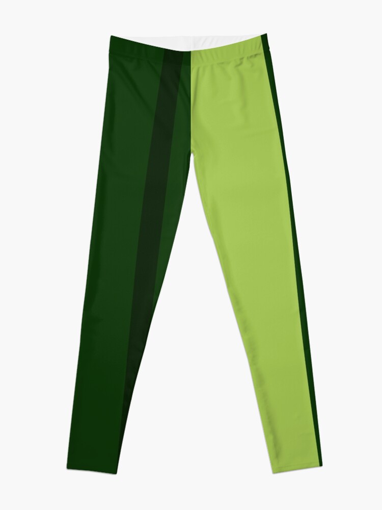 Alternate view of Abstract green stripes Leggings