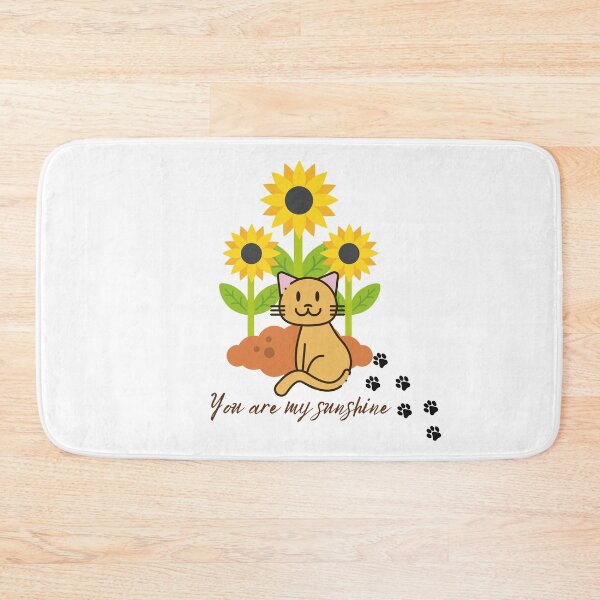 Item preview, You Are My Sunshine, Cute Cat with Sunflowers designed and sold by YogaZesty.