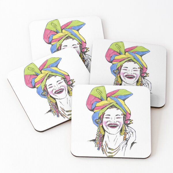 Artikelvorschau, Afrikanische Frau Lächeln Farbe Turban Einzigartige Kunst entworfen und verkauft von HighArtDesigns.
