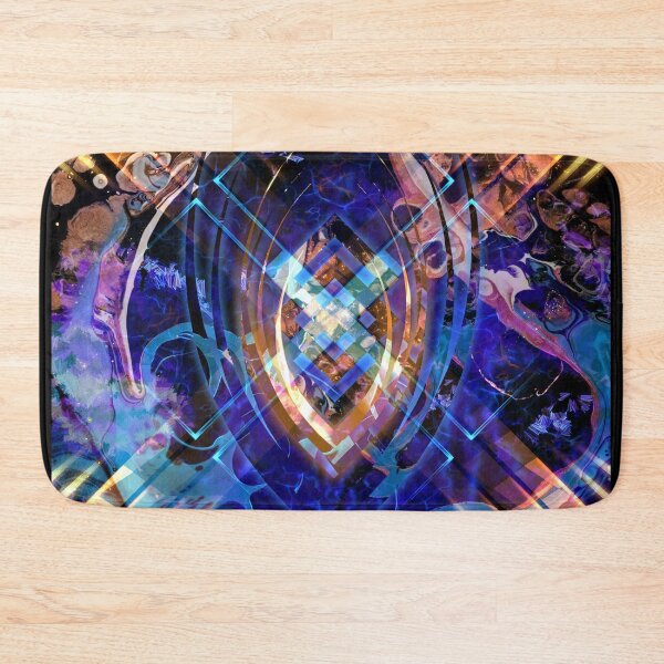 Item preview, Crystal cave abstract blue geometric art designed and sold by stuukstly.