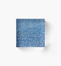 "I Am Love" by Renda Writer Acrylic Block