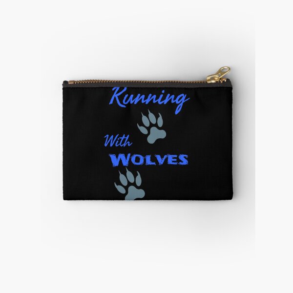 Item preview, Running With Wolves Graphic (Deep Blue on Black)   designed and sold by GladBlackLamb.