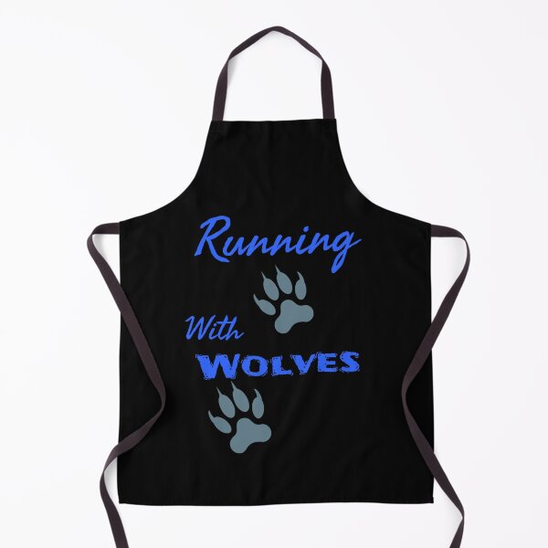 Item preview, Running With Wolves Graphic (Deep Blue on Black) designed and sold by GladBlackLamb.