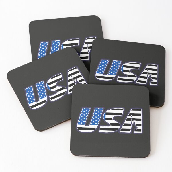Item preview, USA American Flag Thin Blue Line designed and sold by fouzy.