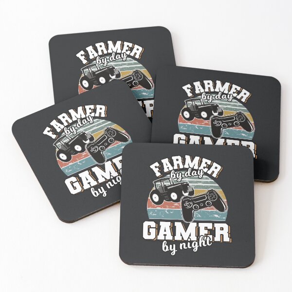Item preview, Farmer By Day Gamer By Night Vintage Funny Gift For Men Women Game Lovers designed and sold by JooArtPrints  ★★★★★.