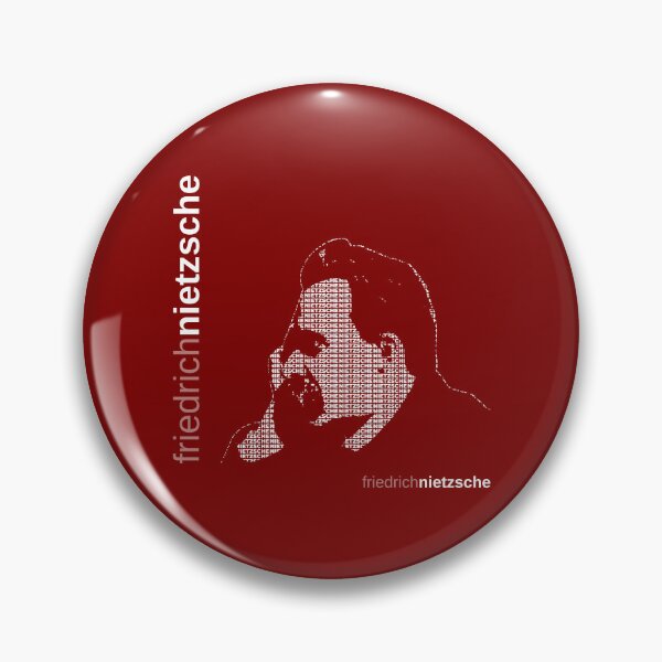Item preview, Friedrich Nietzsche typographic poster (red) designed and sold by CMYKStudio.