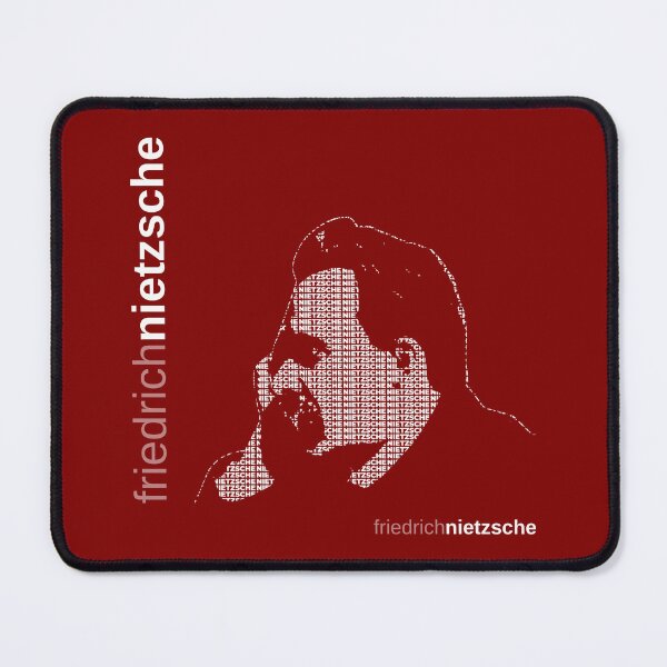 Item preview, Friedrich Nietzsche typographic poster (red) designed and sold by CMYKStudio.