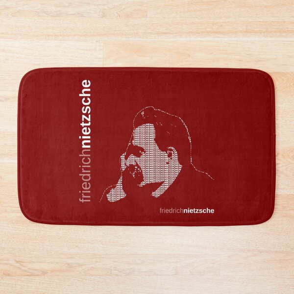 Item preview, Friedrich Nietzsche typographic poster (red) designed and sold by CMYKStudio.