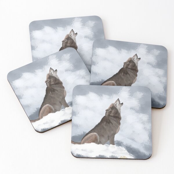 Item preview, wolf on white background designed and sold by ALVALERA.