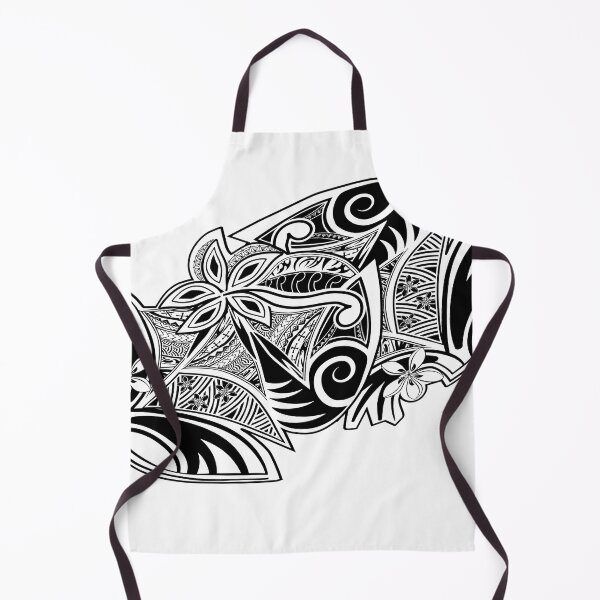 Item preview, Hawaiian - Polynesian - Samoan Black And White Floral Tribal designed and sold by sunnthreads.