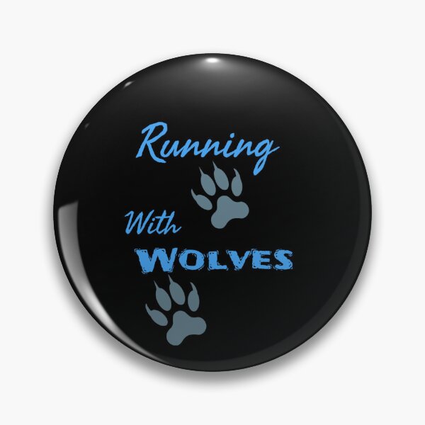Item preview, Running With Wolves Graphic (Blue on Black)   designed and sold by GladBlackLamb.