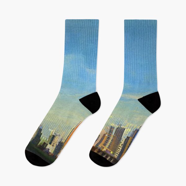 Item preview, Oil painting of Augusta Skyline by AI. - US Cityscape designed and sold by AIArtWizard ⭐⭐⭐⭐⭐.