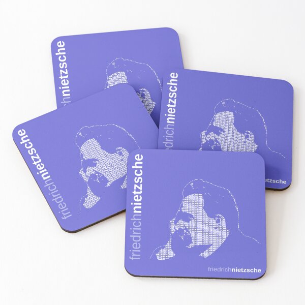 Item preview, Friedrich Nietzsche typographic poster (purple) designed and sold by CMYKStudio.