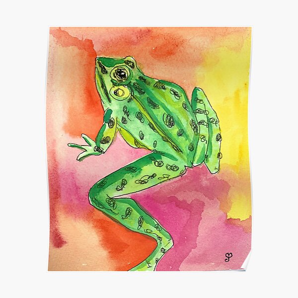 Green Frog Poster