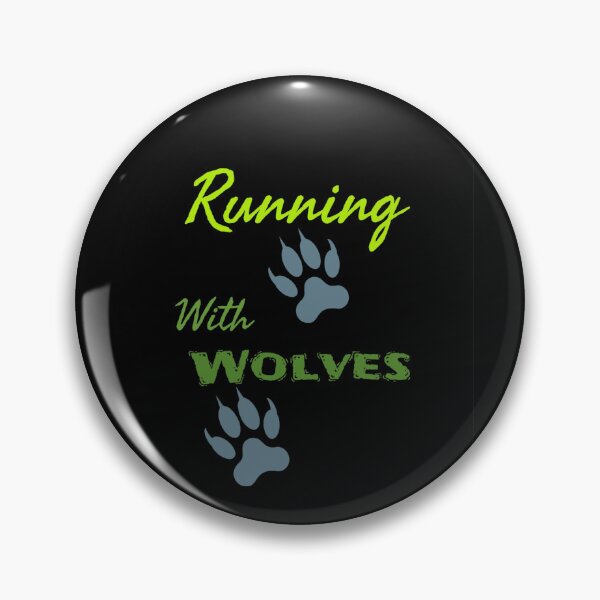 Item preview, Running With Wolves Graphic (Green on Black)   designed and sold by GladBlackLamb.