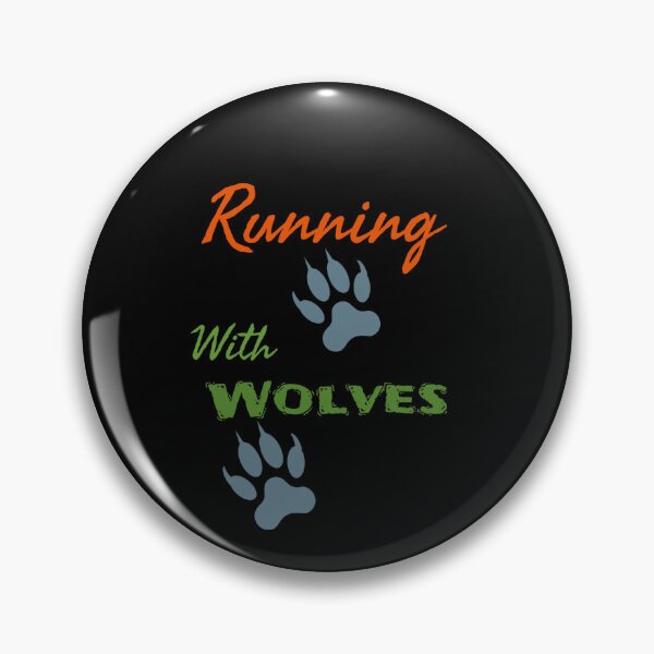 Item preview, Running With Wolves Graphic (Green+Orange on Black)   designed and sold by GladBlackLamb.