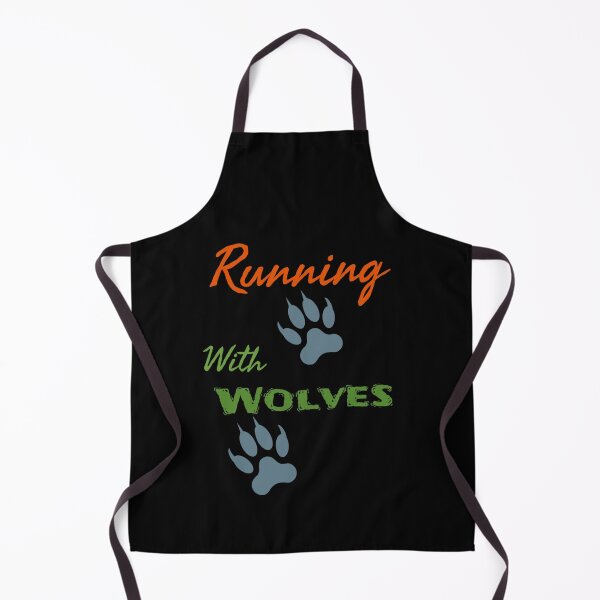Item preview, Running With Wolves Graphic (Green+Orange on Black) designed and sold by GladBlackLamb.