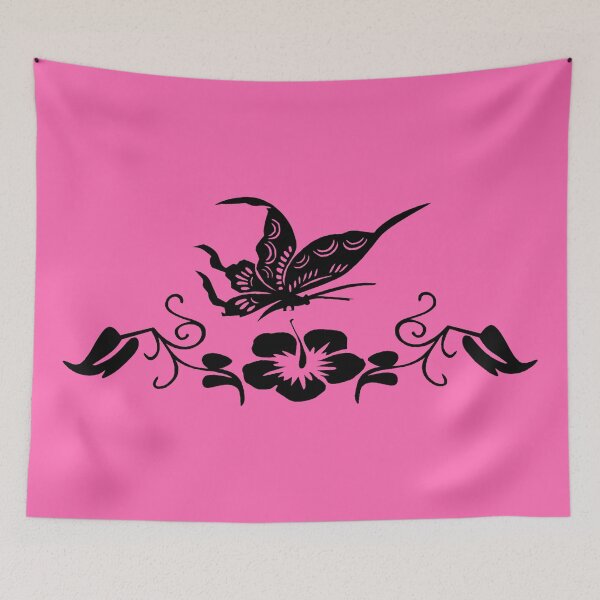 Item preview, Butterfly Hibiscus Flower & Vines designed and sold by DaydreamerDzine.
