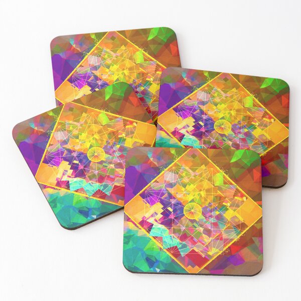 Item preview, Meeting point geometric rainbow abstract art  designed and sold by stuukstly.