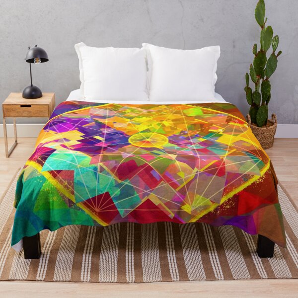 Item preview, Meeting point geometric rainbow abstract art designed and sold by stuukstly.