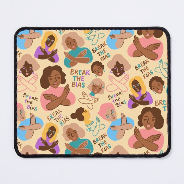 Item preview, Break The Bias! seamless pattern on light yellow - IWD 2022 designed and sold by Irina Ivanova.