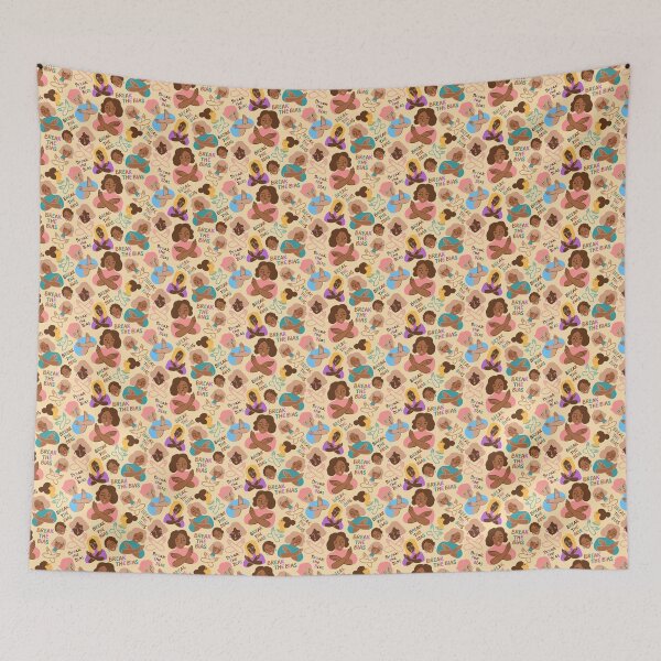 Item preview, Break The Bias! seamless pattern on light yellow - IWD 2022 designed and sold by Irina Ivanova.