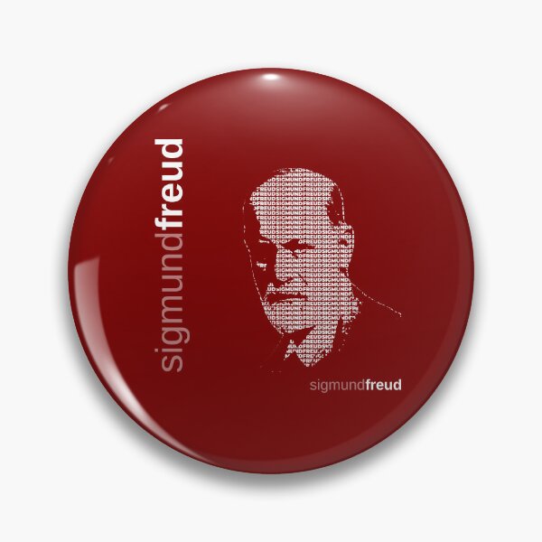 Item preview, Sigmund Freud typographic poster (red) designed and sold by CMYKStudio.