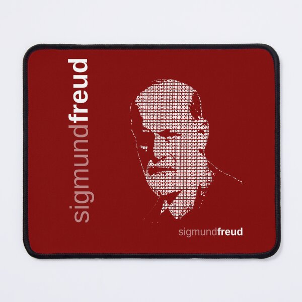 Item preview, Sigmund Freud typographic poster (red) designed and sold by CMYKStudio.