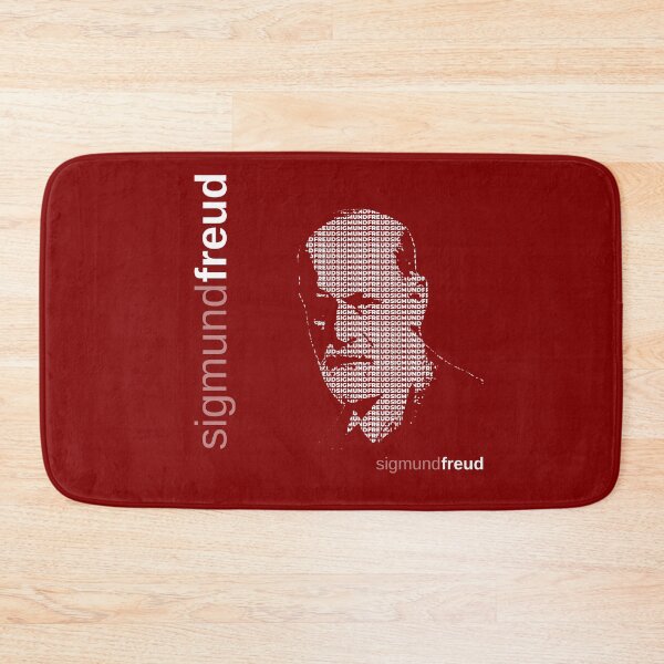 Item preview, Sigmund Freud typographic poster (red) designed and sold by CMYKStudio.