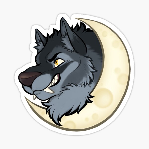 Werewolf moon Sticker