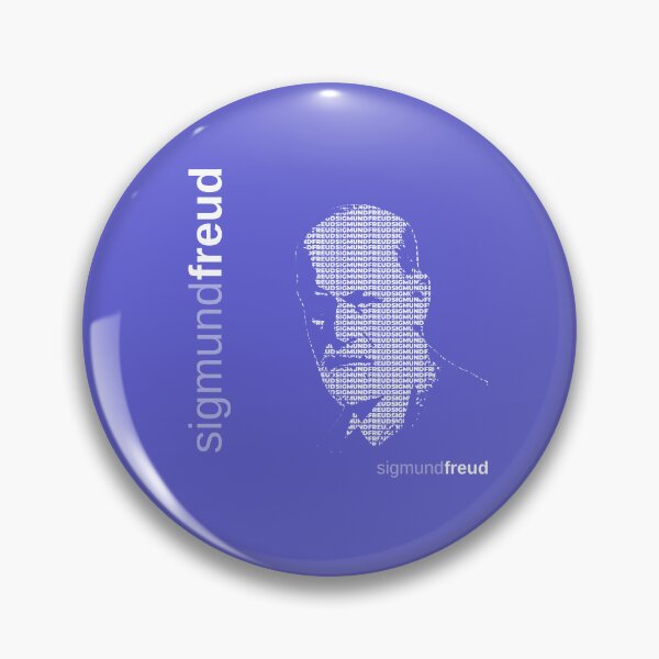 Item preview, Sigmund Freud typographic poster (indigo) designed and sold by CMYKStudio.
