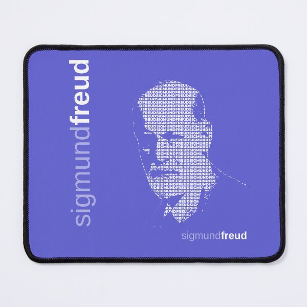 Item preview, Sigmund Freud typographic poster (indigo) designed and sold by CMYKStudio.
